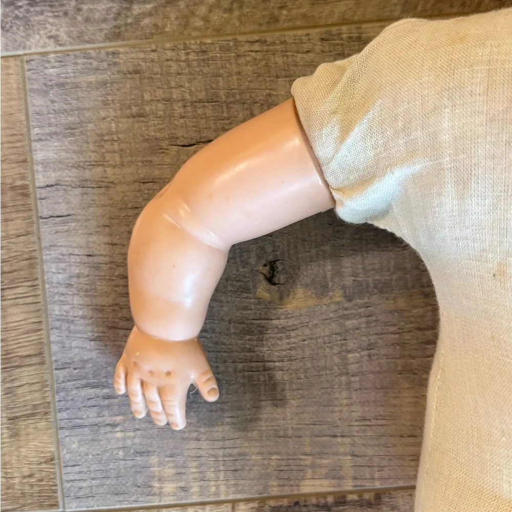 Vintage 1940s J.L. Schilling 22” Talking Baby Doll – Sleepy Eyes, Original Shoes
